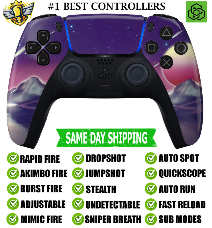 The Cyber Moon Silent Modz Rapid Fire Modded Wireless Controller for PS5 & PC