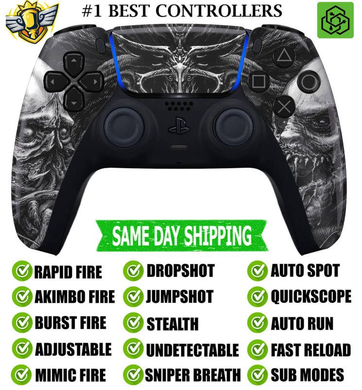 Zombies Silent Modz Rapid Fire Modded Wireless Controller for PS5 & PC