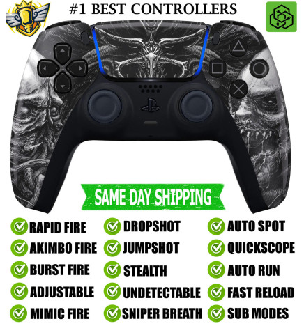 Zombies Silent Modz Rapid Fire Modded Wireless Controller for PS5 & PC