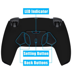 Black Remappable Paddles Silent Modz Pro Competition Wireless Controller for PS5