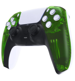 Candy Clear Green Faceplate Shell Case for PlayStation 5 for PS5 Controller