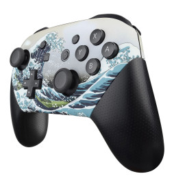 Soft Touch Great Wave Front + Back Shells for Nintendo Switch Pro Controller