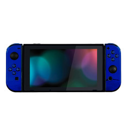 Glossy Shine Blue Chrome Front + Back Shells for Nintendo Switch Joycon & OLED