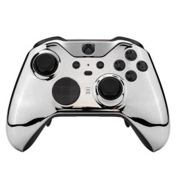 Chrome Silver Shell Faceplate Case Custom for Xbox Elite Series 2 Controller