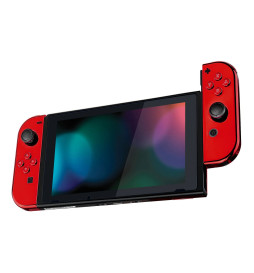 Glossy Shine Red Chrome Front + Back Shells for Nintendo Switch Joycon & OLED