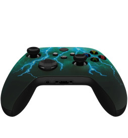 Green Lightning Soft Touch Faceplate Shell Case For Xbox Series X/S Controller