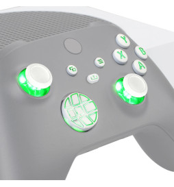 7 LED Lights DIY Kit White Buttons + Thumbsticks For Xbox Series X S Controller