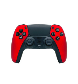 Soft Red Click Triggers + V4 Modded + 4 Paddles Silent Modz Controller for PS5