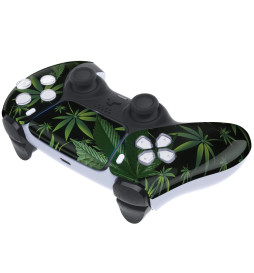 Weed Leaf Faceplate Shell Modded Touchpad Case For PlayStation 5 Controller PS5