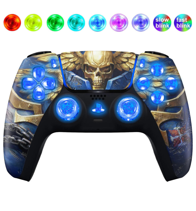 Marine Corps Silent Modz LED Light Up Button Wireless Custom Controller for PS5