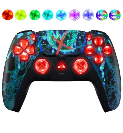 Lost Darkness Silent Modz LED Light Up Button Wireless Custom Controller for PS5