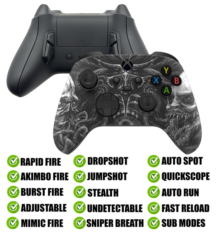 Zombies Modded Reflex Buttons Rapid Fire Modded Controller for Xbox Series X S