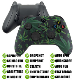 Weed Leaf Modded Reflex Buttons Rapid Fire Modded Controller for Xbox Series X S