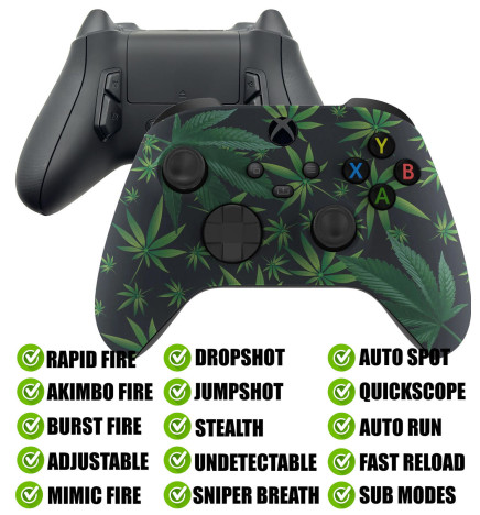 Weed Leaf Modded Reflex Buttons Rapid Fire Modded Controller for Xbox Series X S