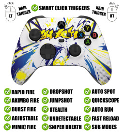 Graffiti Silent Modz Smart Click Triggers Modded Controller for Xbox Series X S