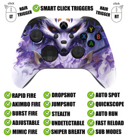 9 Tailed Fox Silent Modz Smart Click Triggers Modded Controller for Xbox & PC