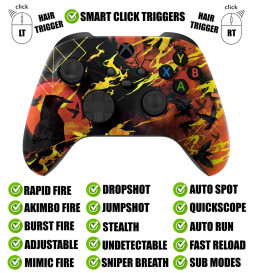 Raven Blood Moon Silent Modz Smart Click Trigger Modded Controller for Xbox & PC