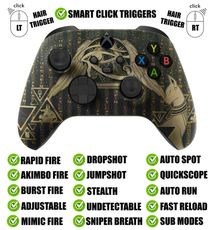 Eye of the Gods Silent Modz Smart Click Triggers Modded Controller for Xbox & PC