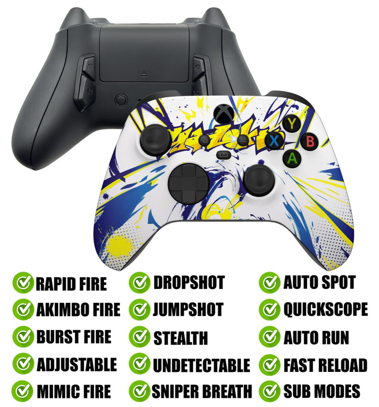 Graffiti Modded Reflex Buttons Rapid Fire Modded Controller for Xbox Series X S