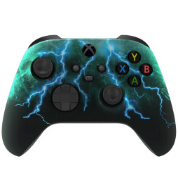 Green Lightning Silent Modz Smart Click Triggers Modded Controller for Xbox & PC