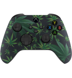 Weed Leaf Silent Modz Smart Click Triggers Modded Controller for Xbox & PC