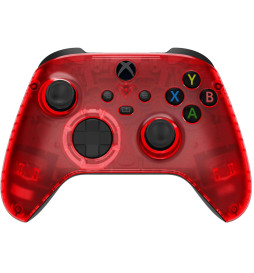 Clear Red Silent Modz Smart Click Triggers Modded Controller for Xbox & PC