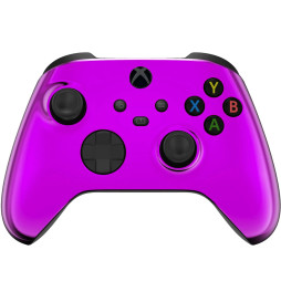 Chrome Purple Silent Modz Smart Click Triggers Modded Controller for Xbox & PC