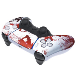 Blood Red Zombie Faceplate Modded Shell Case For PlayStation 5 Controller PS5