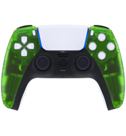 Candy Clear Green Faceplate Shell Case for PlayStation 5 for PS5 Controller