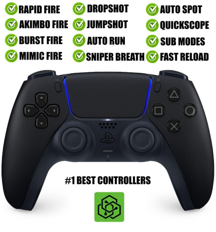 Black Silent Modz Wireless Rapid Fire Modded Controller for Playstation 5 PS5
